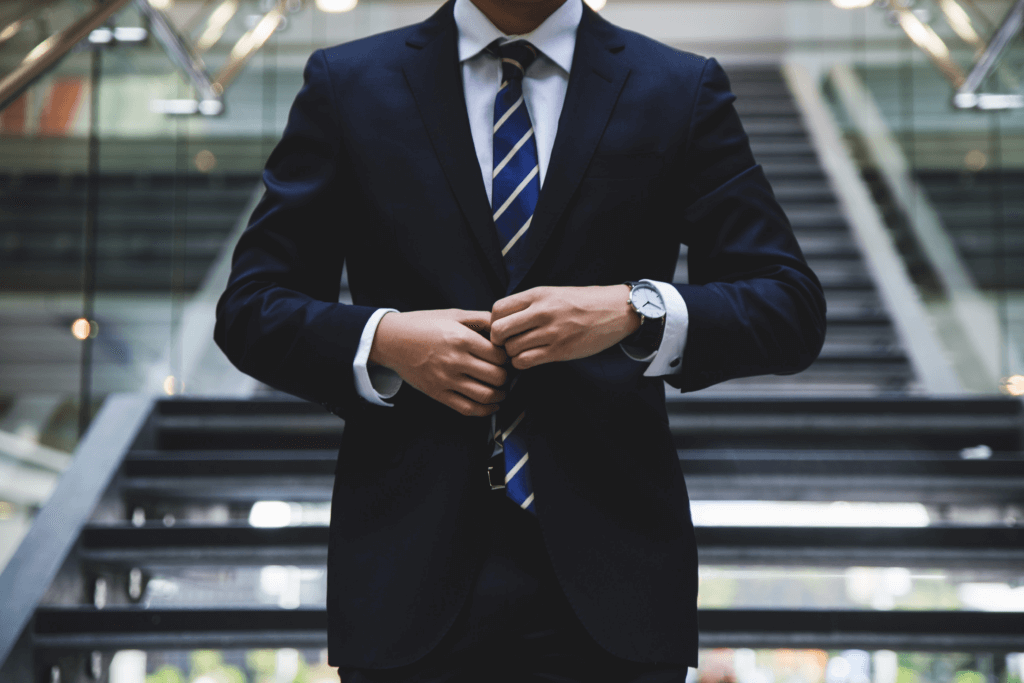 Man wearing suit