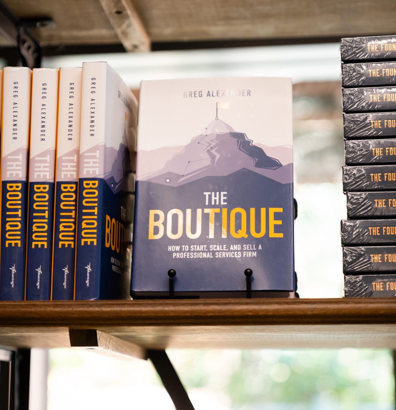 Collective 54 books on display